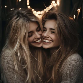 Two Friends Smiling Together