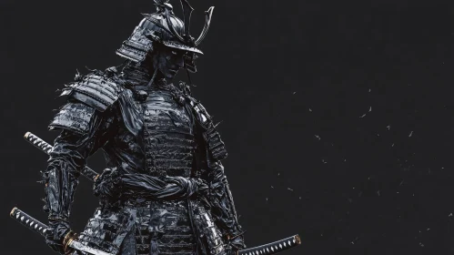 Armored Samurai with Dual Katanas