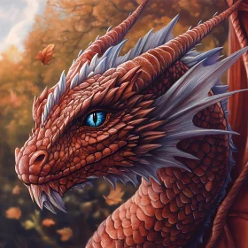 Crimson Dragon with Azure Eyes