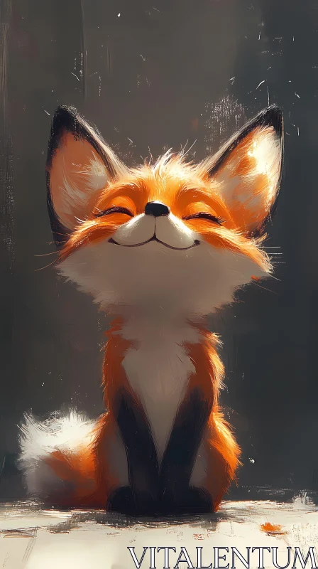 Content Fox Artwork AI Image