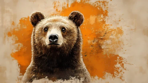 Expressive Bear Painting