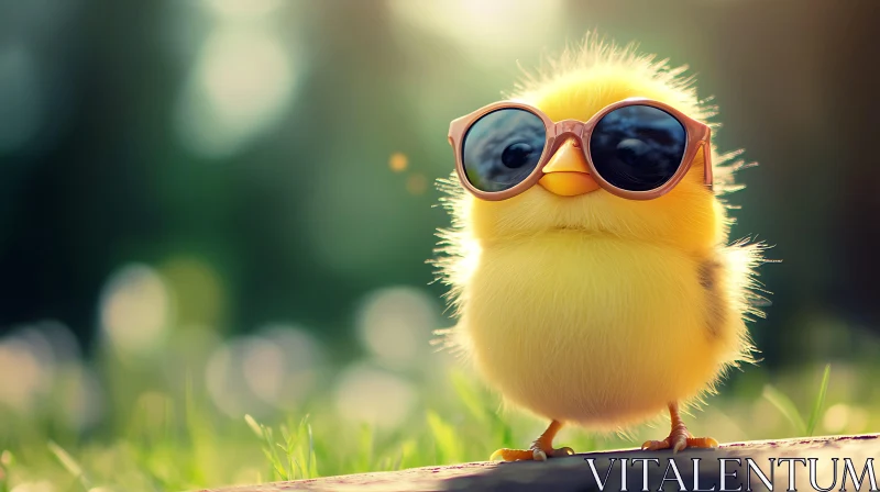 Cool Chick with Shades AI Image