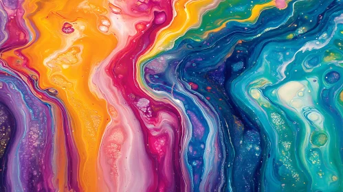 Colorful Acrylic Pouring