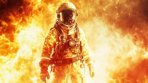 Astronaut in Flames