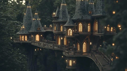 Whimsical Castle in the Woods