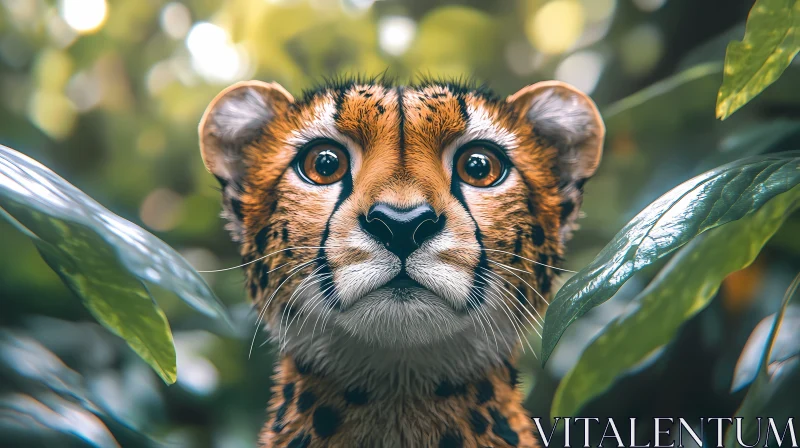 AI ART Young Cheetah in the Jungle