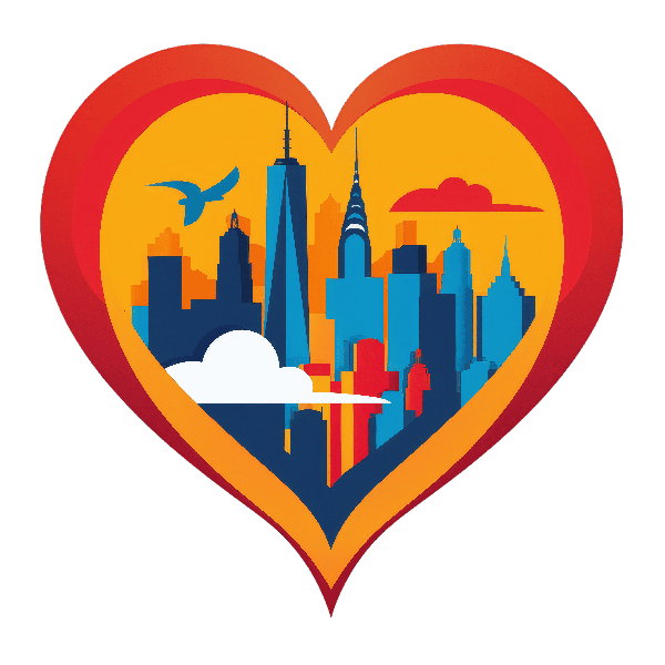 Urban Love Heart Skyline