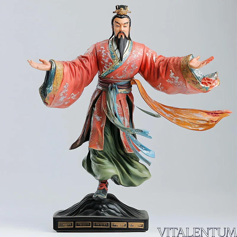 Traditional Chinese Figurine Art Piece AI Image