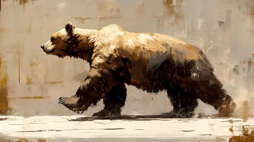 Majestic Bear in Abstract Art