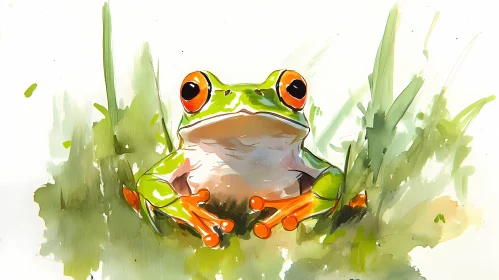 Colorful Frog Art
