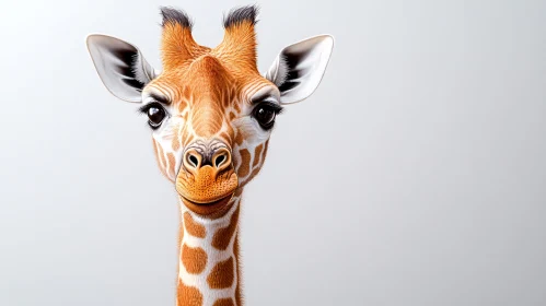 Giraffe Face Close-Up