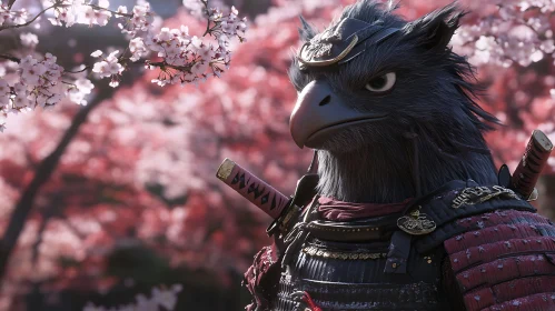 Feathered Warrior in Spring Bloom