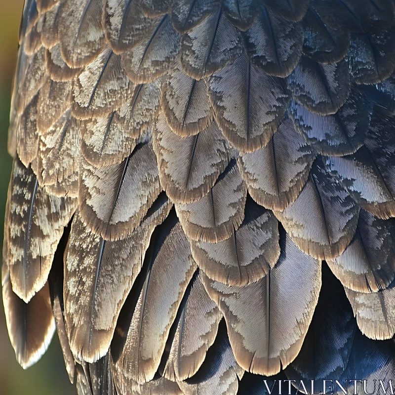 Detailed Bird Plumage Texture AI Image