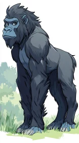 Gorilla Artwork with Expressive Features