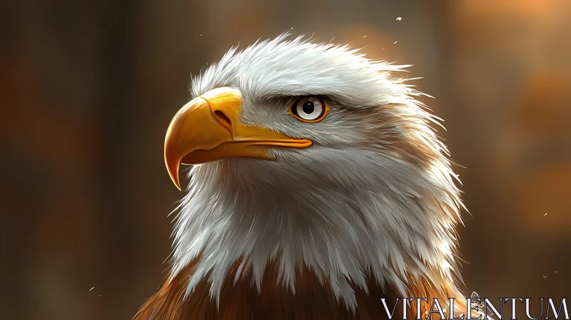 Noble Eagle with Intense Gaze AI Image