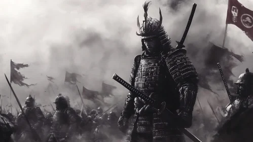 Samurai Warrior in Battle Array