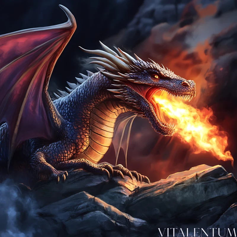 AI ART Dragon's Breath Fantasy Art