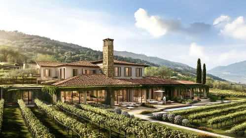 Picturesque Countryside Villa with Vineyard