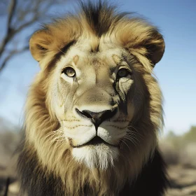 Lion Face Close-Up