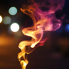 Vivid Swirling Flames and Glowing Lights