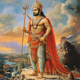 Ancient God on a Cliffside