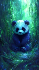 Panda in Lush Greenery