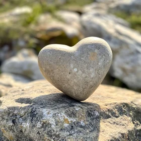 Stone Heart on Rock