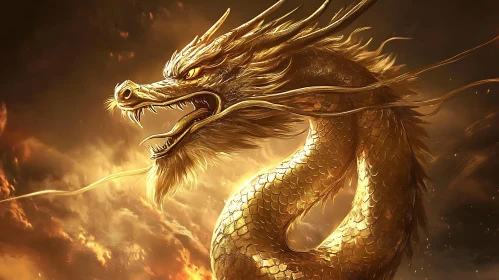 Legendary Golden Dragon Artwork