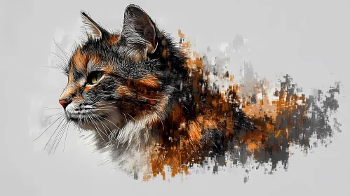 Digital Cat Artwork