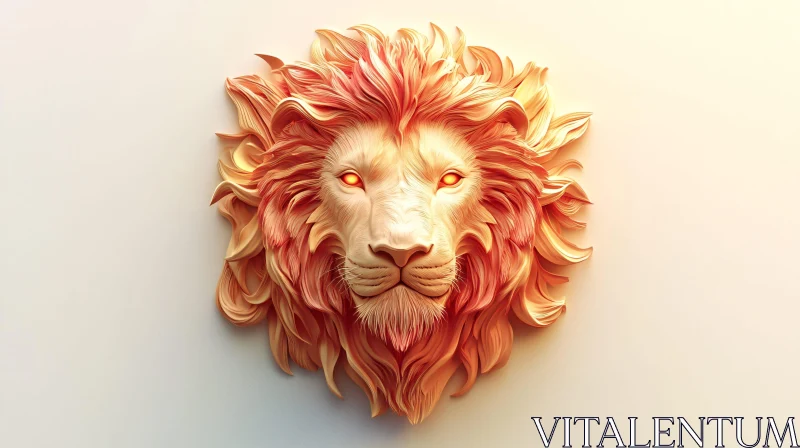 AI ART Paper Lion Portrait