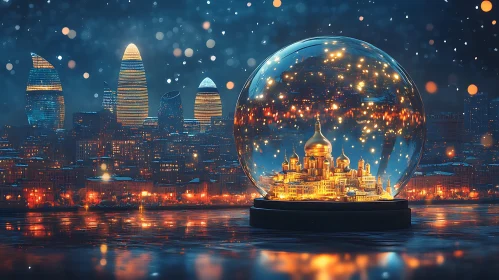 Night City in a Glass Orb