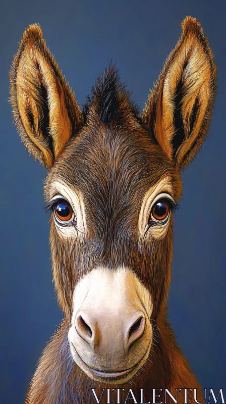 Donkey Art with Expressive Eyes AI Image