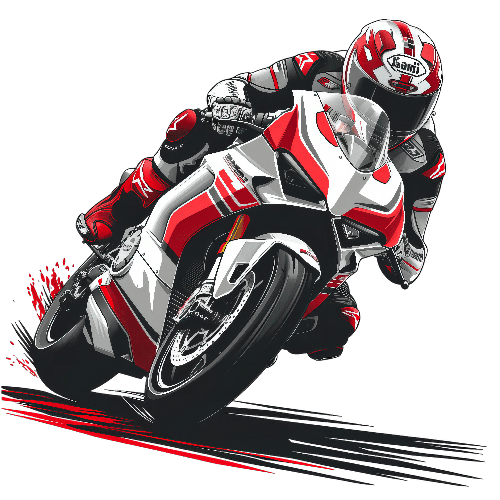 Sport Motorcycle Vector Illustration for T-Shirt Design POD Design