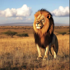 Lion Portrait in Golden Light