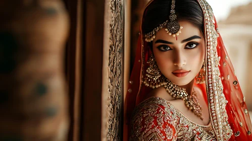 Portrait of Woman in Traditional Dress