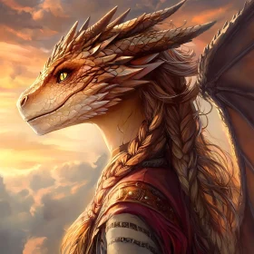 Mythical Dragon in the Sky