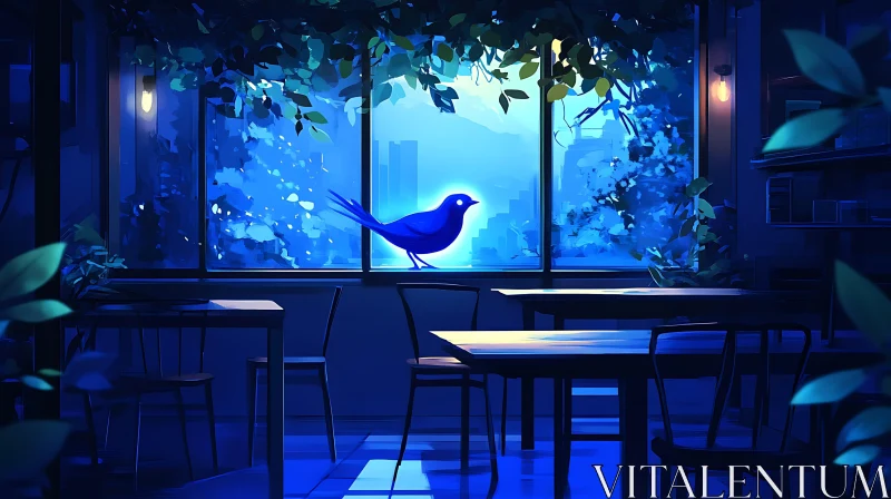 AI ART Bird at the Window