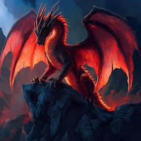 Red Dragon on the Rocks