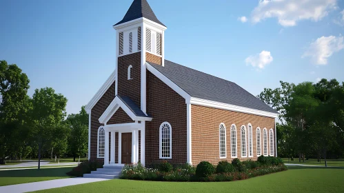 Classic Brick Church Building