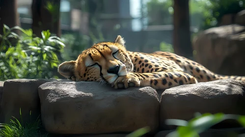 Tranquil Cheetah Resting