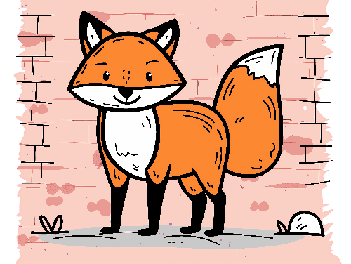 Cute Cartoon Fox Merchandise Design - Ideal for All Ages