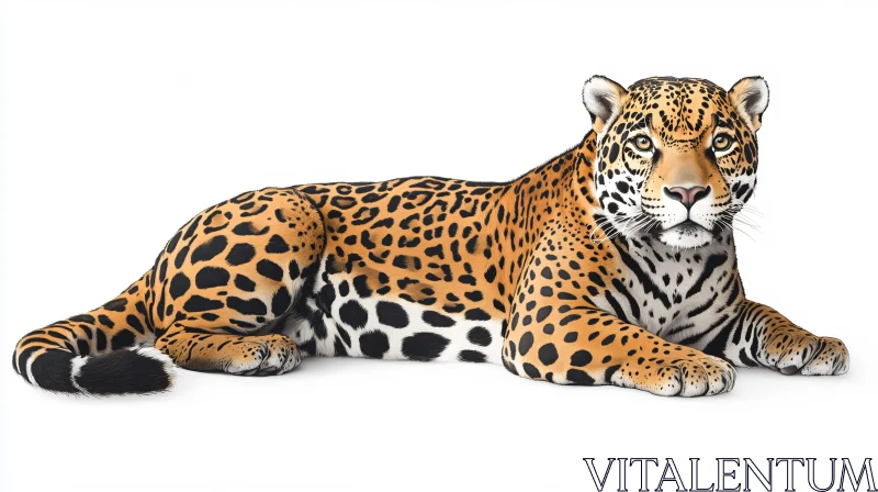 AI ART Leopard Lying Down