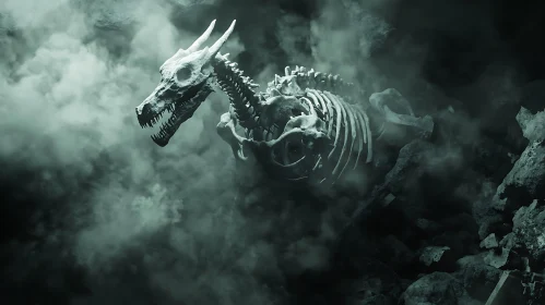 Smokey Dragon Skeleton