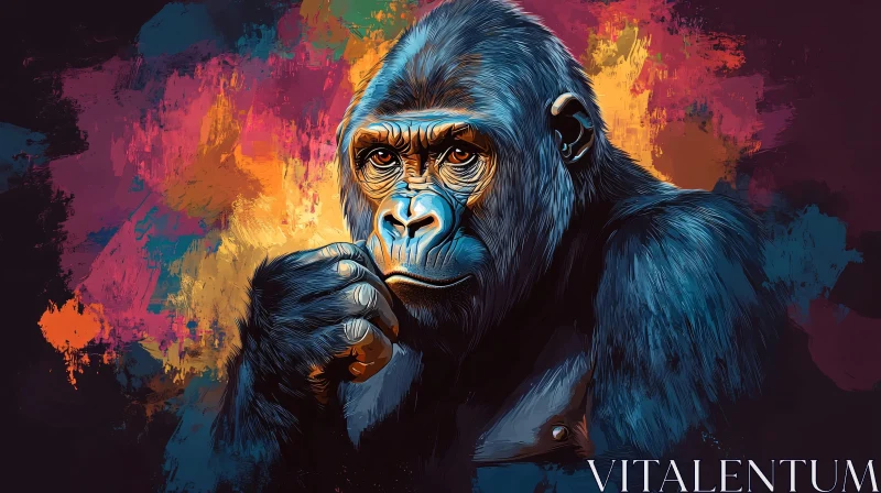 Gorilla Artistic Expression AI Image