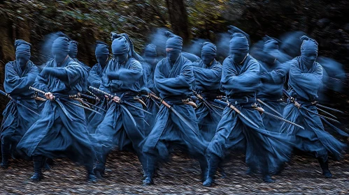 Phalanx of Blue Ninjas