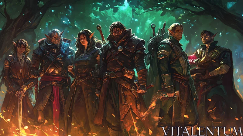 AI ART Guardians of the Wood: Elven Warriors Assemble