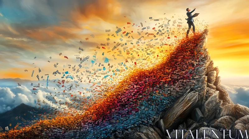 AI ART Mountain of Success