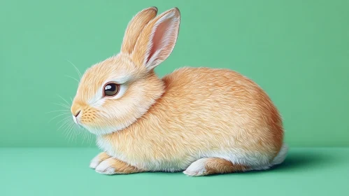 Charming Little Rabbit in Pastel Setting