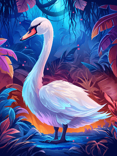 Tropical Swan Design