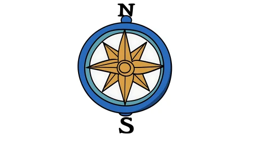 Navigation Compass Rose Illustration